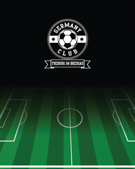 City of Freiburg im Breisgau Stamp Seal with Germany Football green field, Vector Illustration Abstract Editable image, Social Media Post