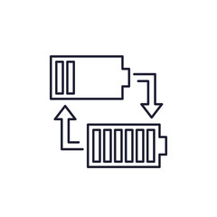 change or replace battery icon, line design