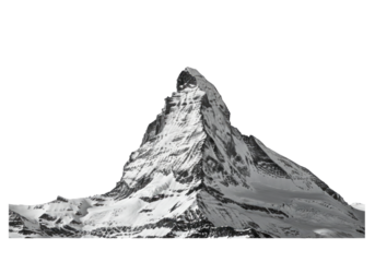 Matterhorn mountain peak transparent background cutout png