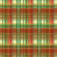Green Red Brown Plaid Seamless Pattern – Rustic Autumn Checkered Background 