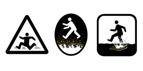Dark forest scene with illuminated trees and fog
