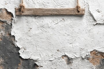 Rough white wall with visible texture after upscale by Gigapixel, presenting a split between two different layers of concrete surface