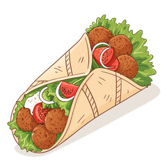 Dynamic Create Bold Stroke Middle Eastern Falafel Premium Digital Asset