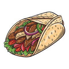 Featuring Create Bold Stroke Middle Eastern Shawarma Elegant Creative Visual