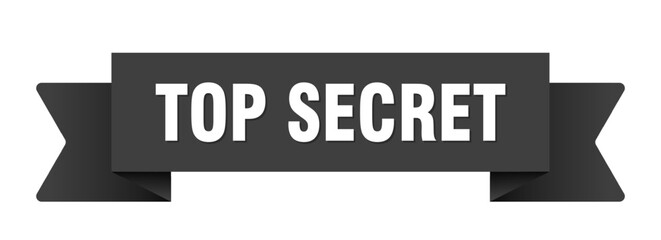 top secret ribbon isolated on transparent background. top secret ribbon
