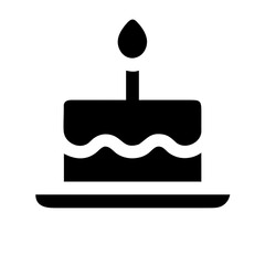 Fototapeta premium Elegant cake icon for bakery branding and birthday designs, a simple sweet treat perfect for celebration invitations and dessert menus, stylish dessert graphic