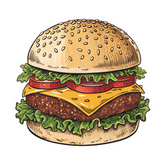 Create Bold Stroke American Burger With Let Professional Photo Perfect for Editorial Content