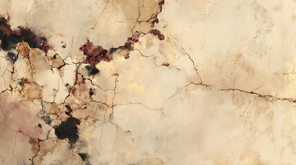 Naklejka premium Organic Crackle Abstract Grungy Earth Tones Texture Background Design