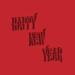 Happy New Year Festive Typography Design
