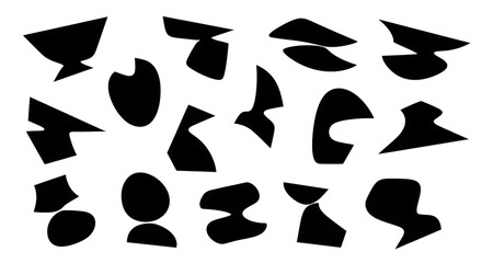 Organic Blob Shapes and Abstract Liquid Forms - Transparent