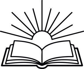 This open book with a heart shape symbolizes the love of reading, knowledge, and education