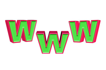 alphabet a-z light green and red color 