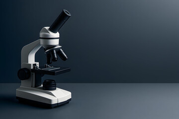 Laboratory Microscope on Dark Background — Science Research & Education Concept