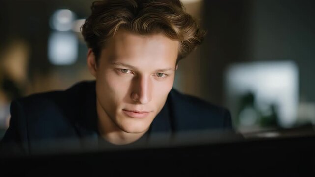 Analyst programming security algorithm to detect zero-day threats on quantum-encrypted networks, emotion of determination visible, symbolizing AI cybersecurity, ethical hacking innovation, and