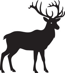 Elegant Deer with Antlers Digital Art