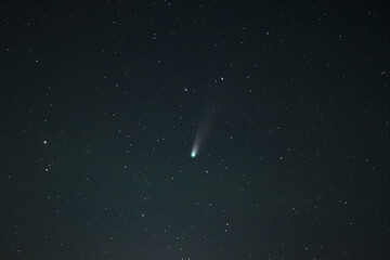 Comet C/2025 A6 (Lemmon) in Night Sky Among Stars on October 23, 2025 in Latvia © Julija