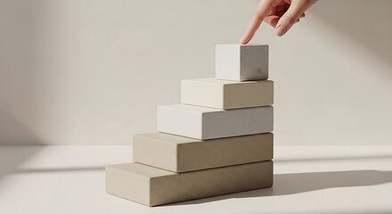 Achieve career success and business growth with a clear path, step by step to the top, reaching goals and achieving ambitions with strategy, determination, and visionary leadership