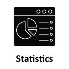 Statistics Vector Icon which can easily modify or edit