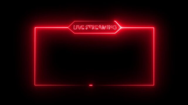 live RCE streaming neon text frame animation box frame neon frame live streaming game live Stream overlay animation for live streaming video Titles 4k animation .