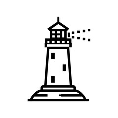 Lighthouse Beam Guiding Light Illustration