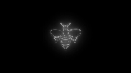 Futuristic Honeybee or Wasp Symbol Motion Graphic Opener for Nature, Ecology, and Minimal Vlogs.