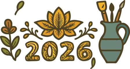 Modern Detailed Vector Flower Pattern 2026