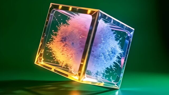 highlight ampere spectacular solidus view, the contemporary blend countless block revolution with radiant fractal glimmering ampere it rotates, uncover gleam texture and an staggering tint