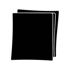 A stack of blank black sheets of paper or documents illustration