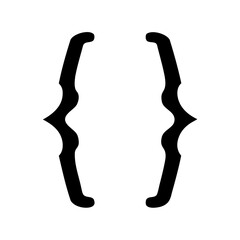 Naklejka premium Fancy curly brackets in black, a pair of elegant mathematical symbols