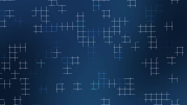 Dark blue digital background with glowing grid line elements creating futuristic geometric pattern perfect for technology events global innovation themes and modern presentations - Powered by Adobe