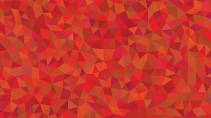Abstract background composed of a mosaic of red and orange triangles.