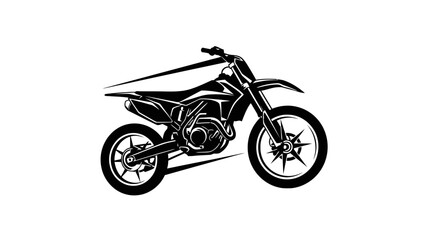 Obraz premium A stark black and white illustration of a motorcycle, showcasing its engine and wheels