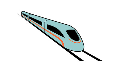 Long fast train illustration design vector