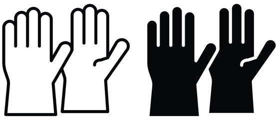 Outline of two hands in different colors, symbolizing diversity and unity