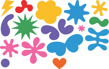 Colorful Abstract Shapes Collection Vector – Modern Decorative Design Elements