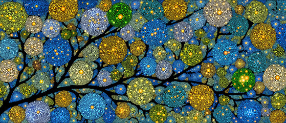 Abstract swarm intelligence network with complex interconnected data nodes