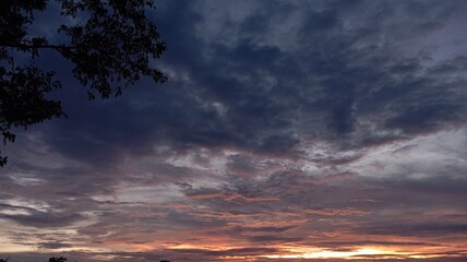 Fiery End of Day, Twilight's Deep Embrace, ​The Canvas of Dusk