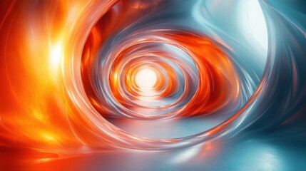 Obraz premium Abstract Energy Vortex: A dynamic display of vibrant energy, swirling and converging into a mesmerizing vortex of light, representing power and innovation. 