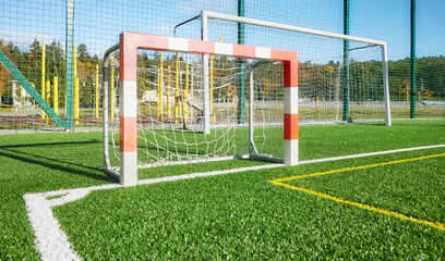 Photo of a soccer training field.