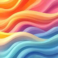 Vibrant Waves of Color: A mesmerizing composition of swirling, multicolored waves, blending warm and cool hues to evoke feelings of serenity and motion.