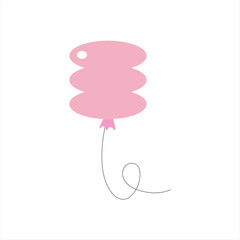 Luxurious pink balloon with metallic shine effect, perfect for premium celebration banners, party branding visuals, and decorative posters. Balloon Illustration