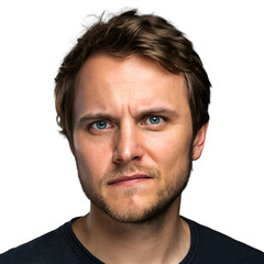 Obraz premium Dual Expression Male Portrait PNG