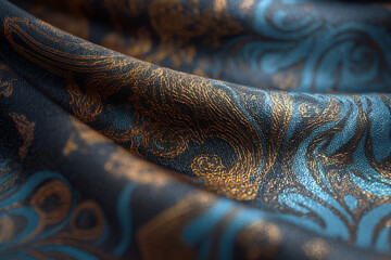 A close-up of AI-generated texture for a luxury material, intricate patterns suggesting innovative fabric or surface design.