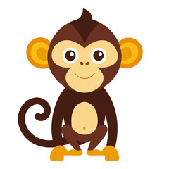 mankey  on whit background