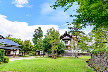 山形河北町の紅花資料館の静かなたたずまい
