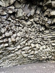 Basalt Columns and Black Sand Beach at Reynisfjara, Vík í Mýrdal, South Iceland
