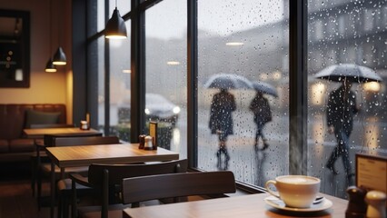 Rainy Day Cafe – A Cozy Moment by the Window
