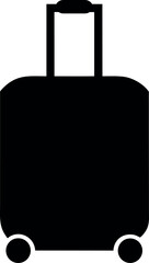 Black suitcase for travel isolated on white