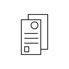 Isolated vector menu icon for a restaurant or cafe. Black and white vector illustration. Doodle style. Suitable for use in mobile apps, websites, and advertising.