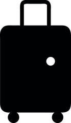 Black suitcase for travel isolated on white